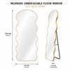 The Artment Gold Meander Unbreakable Floor Mirror For Home (160 X 60 CM)