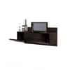 Hexa Red Engineered Wood Wall Mount Dressing Table in Flower Wenge Colour