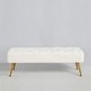 Sofira Metal Bench in White Finish