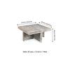 Blane Sheesham Wood Country Side Coffee Table Set With 4 Stools In Antique Multicolour Finish