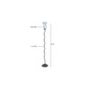 Langley Black Glass Shade Floor Lamp