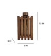 Elegant Brown Solid Wood Wall Lights