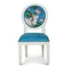 Traditional Indian Pichwai Work Wooden Dining Chair in Blue Colour