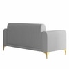 Veniza Velvet 2 Seater Sofa In Grey Colour