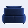 Henry Velvet 1 Seater Sofa Navy Blue Color