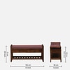 Halden Solid Wood Shoe Rack with Seating in Walnut Brown finish