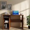 Woodbuzz Duke Engineered Wood Finish Study Table Desk In Walnut