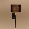 Devansh Metal Electric Wall Light in Black Colour with Black Shade Count of 1 Light