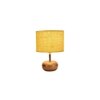 Ada Yellow jute & solid wood table lamp