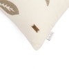 Blush Embroidery Ivory Cotton Cushion Cover 18X18 Inches
