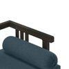 Milton Diwan in American Walnut Finish with Blue Fabric Colour