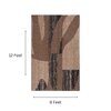 Handmade Wool Area Rug Modern Abstract Brown Beige 9 x 12 Feet Carpet