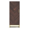 Nina 12 Pairs Solid Wood Shoe Cabinet In Mango Walnut Finish