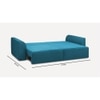 Cacef 3 Seater Pull Out Sofa cum Bed in Turquoise Colour