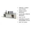 Hexa Red Engineered Wood Wall Mount Dressing Table in Frosty White Colour