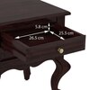 Nitara Solid Wood Bedside Table in Mahogany Finish