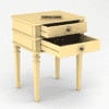 Maze Mango Wood Side and End Table in Yellow Finish