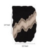 Handmade Natural Wool Shaped Rug Abstract Canyon Black 10 x 14 Feet Carpet