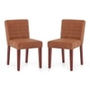 Ludo Upholstered Dining Chair In Tan Leatherette Colour