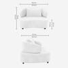 Henry Boucle 1 Seater Sofa in White  Color