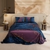 Stoa Paris 300TC UltrSatin Super King Bedsheet with 2 Pillow Covers Satin Super Indigo Purple