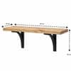 Devi Solid Wood Wall Rack in Mango Natural & Metal Black