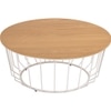 Scandinavian Flux Round Coffee Table Beige Matte Finish