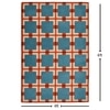 Presto Blue Geometric Hand Tufted Wool Carpet 4X6 Feet