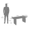 Zen Rectangular Solid Wood 6 Seater Dining Table In Danish Walnut Finish