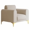 Veniza Velvet 1 Seater Sofa In Cream Colour