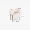 Buda Fabric Lounge Chair in Gold Colour