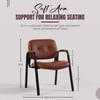 Kepler Brooks Embassy Leatherette Visitor Chair in Brown Colour