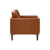 Shlok PU Leather Accent Chair- Light Brown