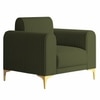 Veniza Velvet 1 Seater Sofa In Olive Green Colour