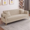 Daraco Velvet 3 Seater Sofa in Cream Color