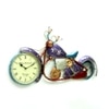 Metal Mask Decorative Handpainted 10'' Bike Wall Clock In Blue Color By Craft Tree