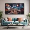 The Castle Decor London Bridge Wall Art Set of 5 Wooden Framed Digital Painting 27x48 Inch
