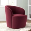 Aron Fabric Accent Chair in Maroon Colour