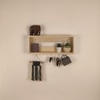 Avalon Wooden Wall Shelf Organiser With Key Holders