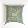Embroidered Abstract Linen Cushion Cover