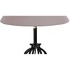 Demi Grey cotton Table lamp with Iron Base