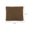 Rosa Dark Brown Melange Cotton Knitted Decorative Cushion Cover 16 x 16 Inches
