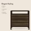 Masai Solid Wood Chest Of Drawers In American Walnut Finish With 2 Tone Finish
