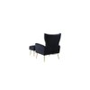 Danney Solid Wood Accent Chair in Black Colour