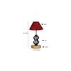 Madilyn Maroon Jute Table lamp with Wood & Iron Base