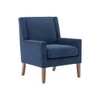 Leston Upholstered Fabric Arm Chair in Blue