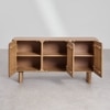 Adonis Solid Mango Wood Sideboard with 3 Door in White Wash Finish