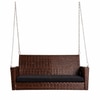 Carry Bird Wicker Patio Furniture Outdoor Balcony Swings In Brown And Black Colour