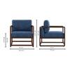 Aura Boucle Fabric Arm Chair in Blue Colour