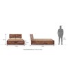 Terence Solid Wood King Size Box Storage Bed In Teak Finish